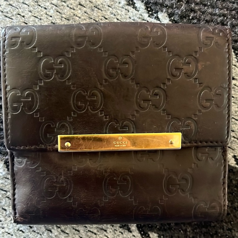 Gucci Dark Brown Leather Wallet